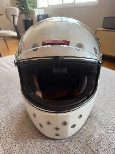 Capacete Smk Retrô Pearl White Gl130 S-55 CM