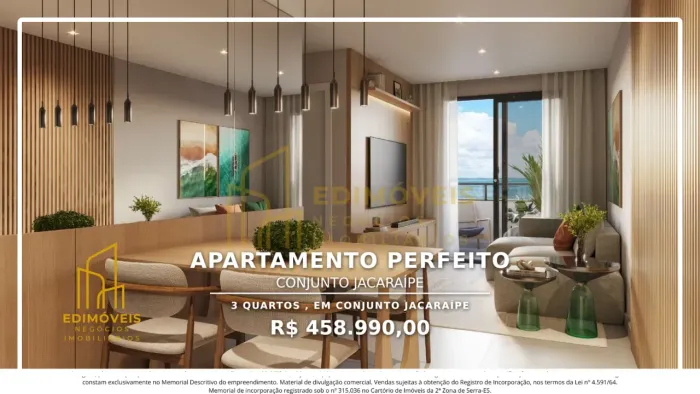 Pronto para morar em Conjunto Jacaraípe: apartamento de 3 quartos com lazer completo!