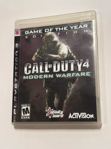 +m+ call of duty 4 modern warfare edição jogo do ano ps3 playstation 3 completo seminovo