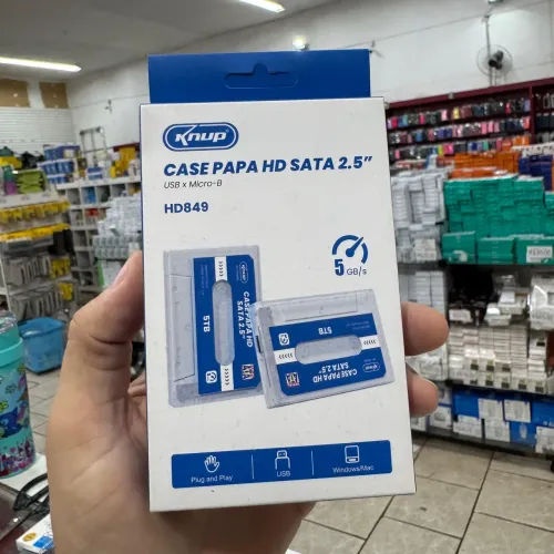 Case Para HD 2.5 SATA USB 3.0 Knup HD849 - Gaveta Externa para SSD e HD Notebook