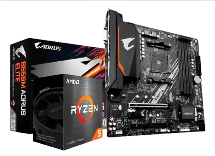Kit Amd Ryzen 5 5600g Placa Mãe Gigabyte B550m Aorus PRO-P