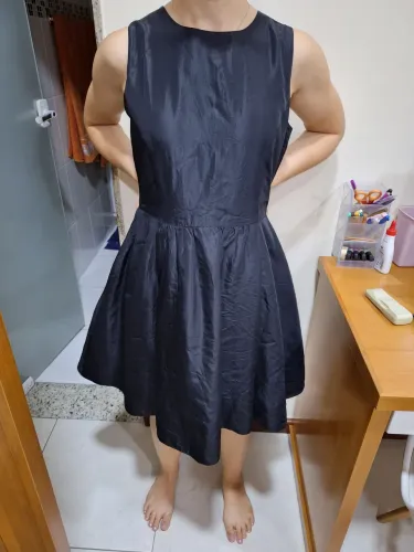 Vestido Zara Basic preto