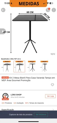 KIT 2 MESAS BISTRÔ - PERFEITO PARA SUA ÁREA GOURMET!