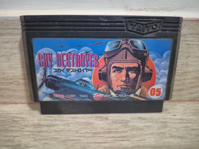 cartucho de jogo Sky Destroyer original japonês
