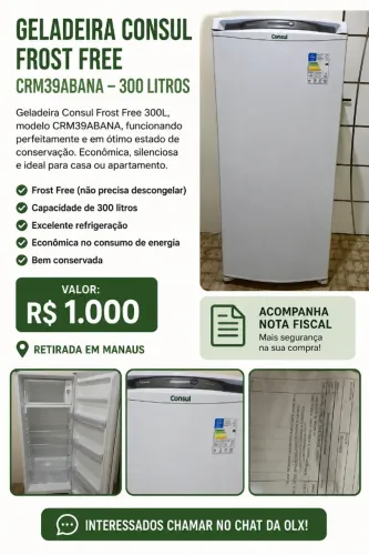 Vendo Galedeira Consul Frost Free CRM39ABANA