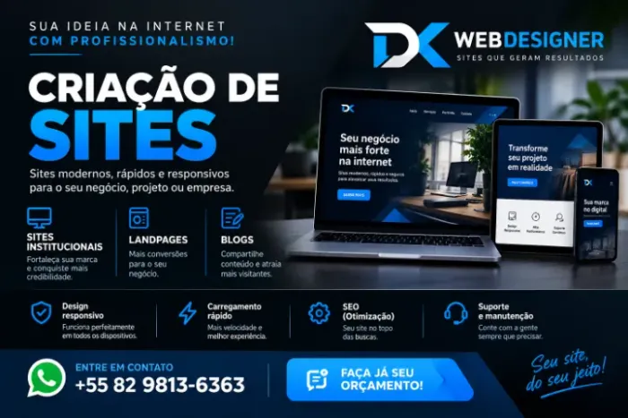 Criação de Sites Profissionais, Landing Pages e Blogs | DK Webdesigner