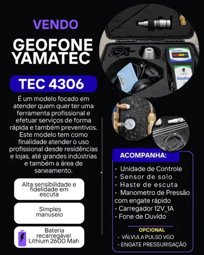 Geofone Eletrônico YAMATEC TEC - 4306