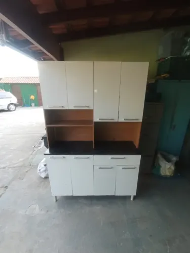 Armário de Cozinha Cleo 8 Portas 1 Gaveta MDF 121CM Off 