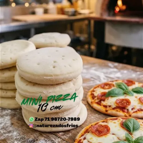 MASSA PARA MINI PIZZA MASSA CASEIRA | KIT COM 20 UNIDADES