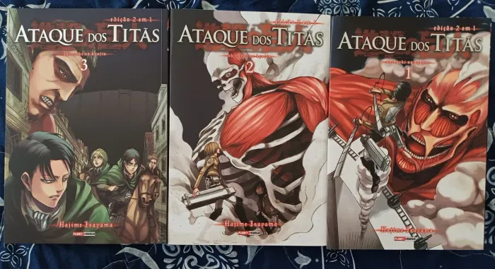 MANGÁ ATTACK ON TITAN 2 EM 1 (USADO,NOVO EM ÓFIMO ESTADO)