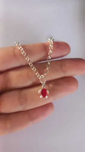 Pulseira de prata 925 com pingente Tartaruga prata 925