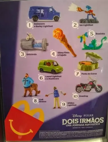 Miniaturas do filme "Dois Irmãos: Uma Jornada Fantástica" Mc donalds