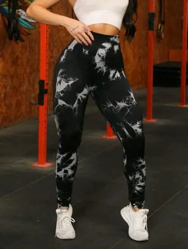Calça academia tie dye shein
