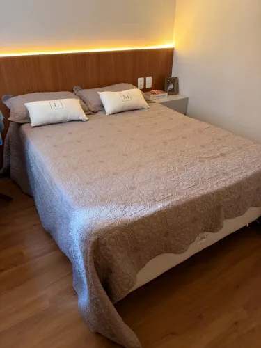 CAMA BOX BASE ORTOBOM COM COLCHÃO