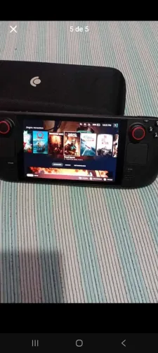 Steam deck com película com 250 gigas mais cartão de 250 com dock para manda pra tv