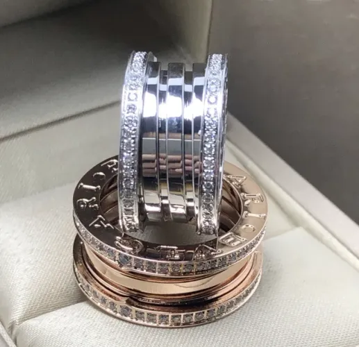 aliança anel bvlgari bulgari grossa 10mm com molas 
