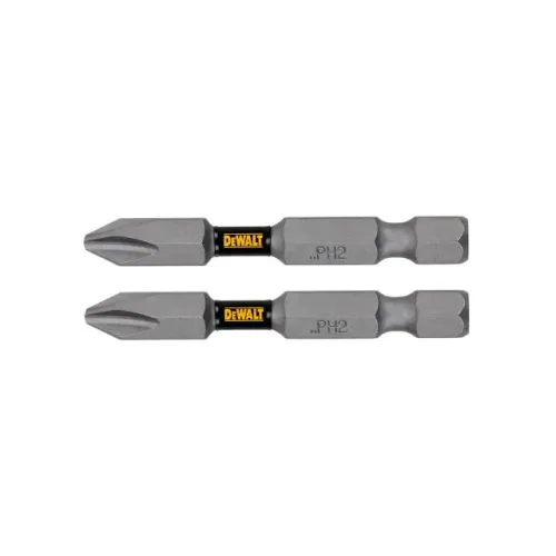 Ponta Bits Phillips Ph2 Magnética 2'' 50,8mm 2 Unidades Tough Grip Dewalt DWA2PH2-2L