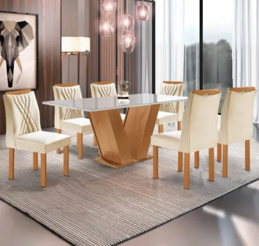 Mesa Classic 160 6 cadeiras.   Produto Novo.   Pronta Entrega.