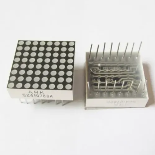 Led Display Dot Matrix 8x8 D1.9mm 20x20mm Vermelho ânodo comum 16-pin Arduino-COD-AM36 