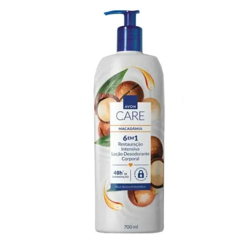 Avon Care Loção Desodorante Corporal Macadâmia 6 em 1 Restauração Intensiva - 700 ml