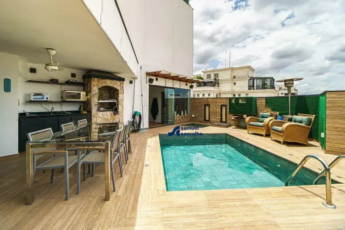 Cobertura duplex 420 m2 úteis 04 suítes 04 vagas piscina churrasqueira varanda lazer