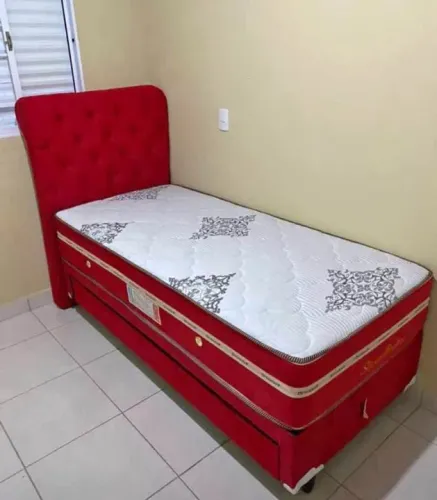 Cama box Colchão Molas e Suporte( Solteiro)