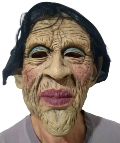 Máscara Látex Realista P/ Teatro, Halloween - Senhora / Velha / Doméstica