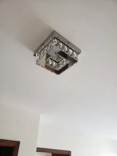 Lustre Paflon sobrepor cromado LED