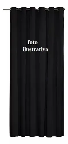cortina preta de tecido - 2,40 x 1.40
