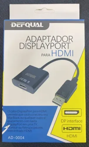 Cabo Adaptador Conversor Display Port Macho Para Hdmi Fêmea