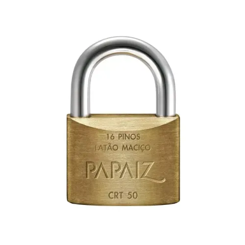 Cadeado Com Chave Tetra de Crt50 em Latão - Papaiz
