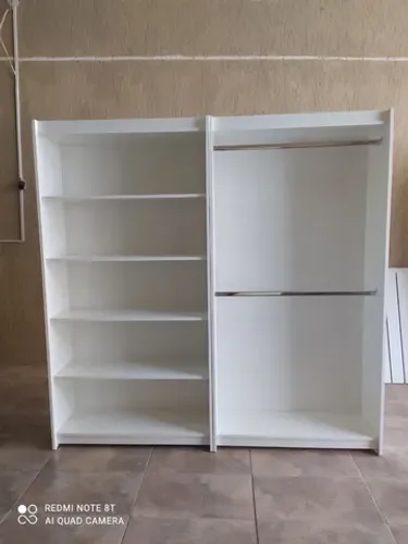Cabideiro duplo + Prateleira MDF 