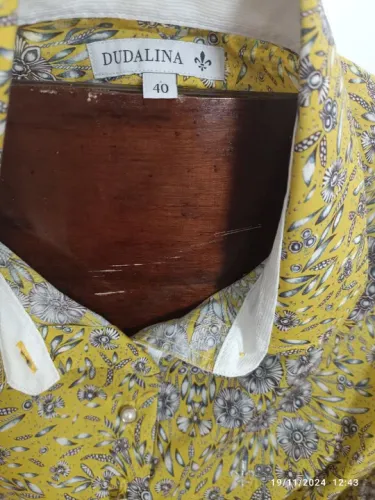 Camisa Dudalina Floral Amarela - Tamanho 40 40