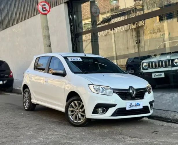 Renault Sandero Gt Line Branco + Multimídia Ano 2021