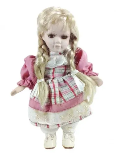 Boneca em Porcelana - Albina - 22 cm de altura 
