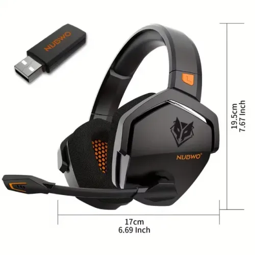 Fone de ouvido para jogos NUBWO G06 para PS5, PS4, XBOX, PC, Mac, 2,4 GHz 
