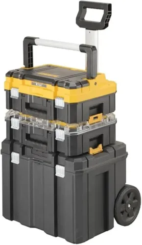 Dewalt Maleta de Ferramentas com Rodas, Organizador com 3 Módulos de Armazenamento, Ideal 