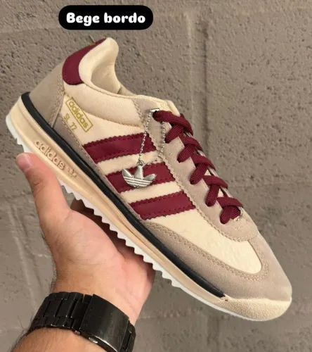 Tênis Adidas SL 72 Bege e Vinho academia verão- férias- carnaval 2026