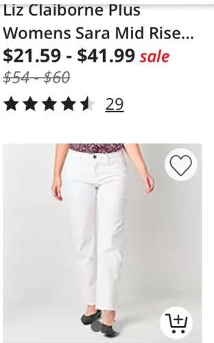 Calça Jeans Sara Mid Rise Liz Claiborne Plus
