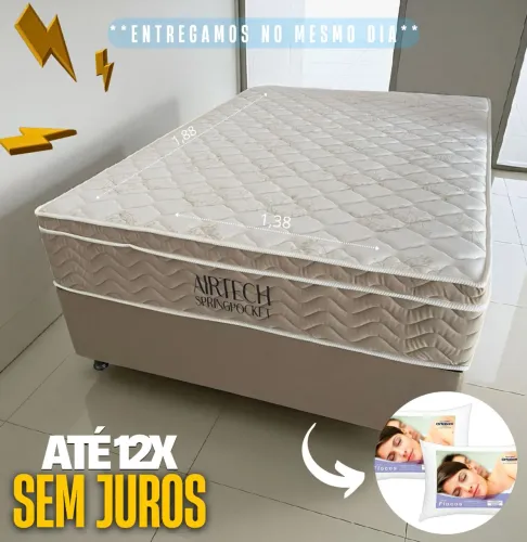 Cama casal Ortobom - Molas ensacadas | Novo e lacrado