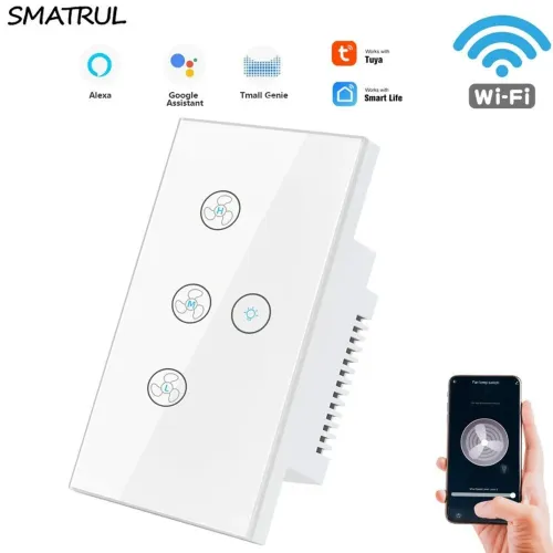 Interruptor Smart para Ventilador e Luz - Alexa
