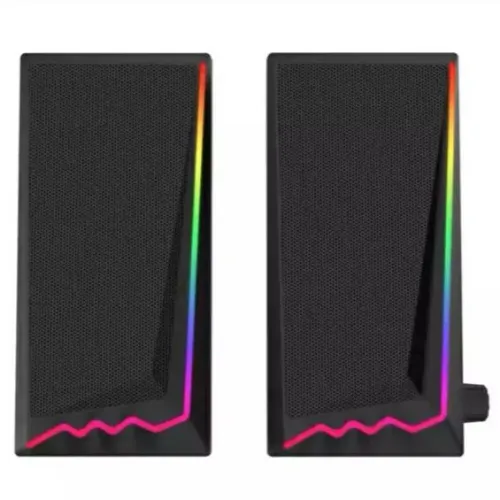 Caixa de som PC Gamer Estéreo com LED para Computador Notebook