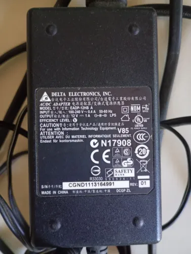 Fonte Delta original 12v 1A para diversos tipos de equipamentos 