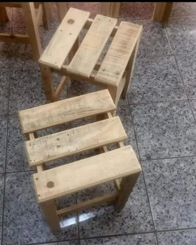 Banquinho Palete Altura 45cm, Largura 32cm, Comprimento 33cm, Perguntas Chamar no WhatsApp