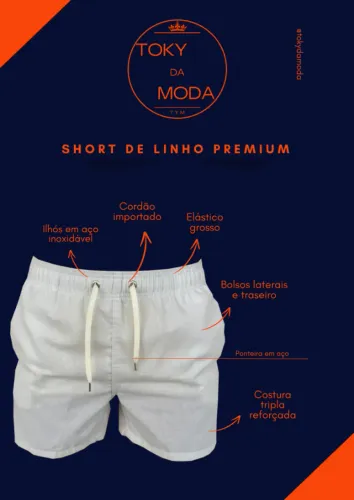 Short de Linho Premium Modelagem Plus XXXG