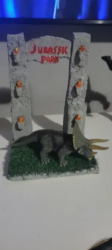 Cenário diorama jurassic park set parque dos dinossauros boneco figure