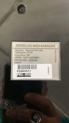 Aparelho karaokê ivideoke PRO-950