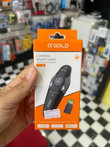 Controle Remoto Laser A'Gold TCL-02 Sem Fio 2.4 Para Apresentação 