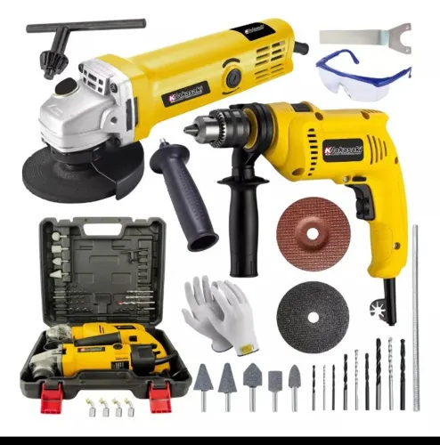 Kit Esmerilhadeira ou lixadeira + furadeira com controle vel. c/impacto, entrego 