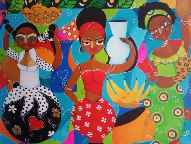 Super oferta!Pintura moderna brasileira/ Lavadeiras de Itapuã 